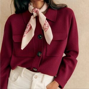 IN SEARCH OF - SEZANE Betty Cardigan GARNET